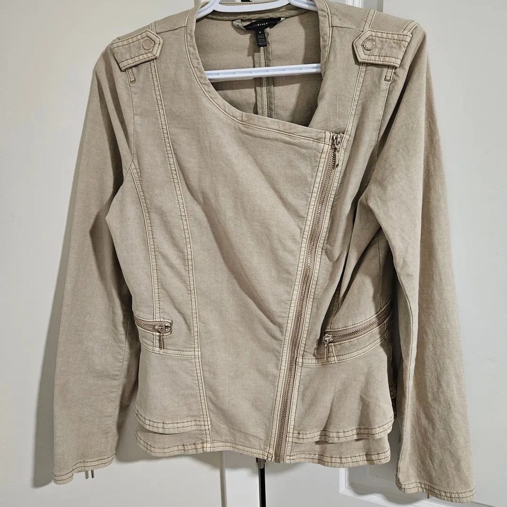 White House Black Market Beige Utility Jacket
